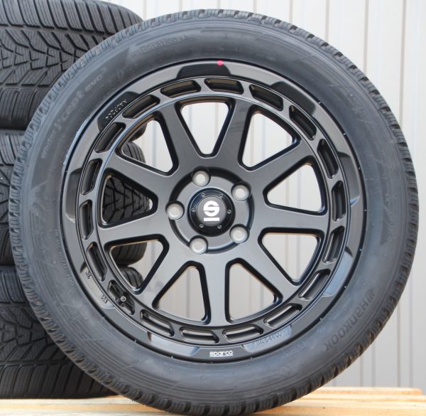 Räder Alufelgen Sparco Gravel 18 Zoll schwarz matt 255/45 R18 Winterreifen