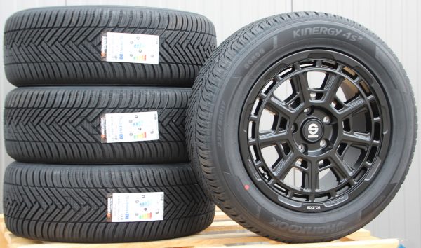 Räder Alufelgen Sparco Sterrato 17 Zoll schwarz matt 235/55 R17 Hankook Allwetterreifen – Bild 2