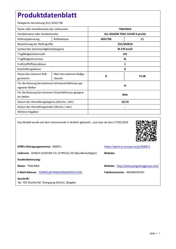 Räder Alufelgen P69 18 Zoll schwarz matt 235/50 R18 Allwetterreifen – Bild 4
