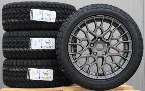 18 Zoll Räder Alufelgen Supermetal Cell ultra matt grey + General Grabber AT3 All Terrain