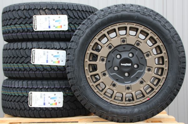 17 Zoll Räder Alufelgen Supermetal Rig matt black + General Grabber AT3 All Terrain