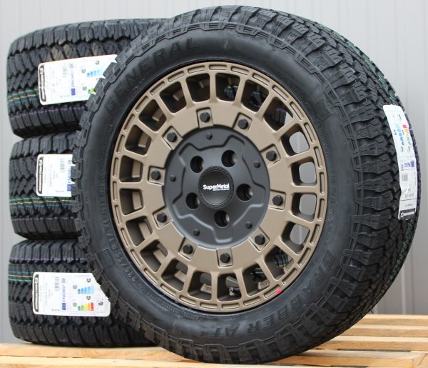 17 Zoll Räder Alufelgen Supermetal Rig matt black + General Grabber AT3 All Terrain – Bild 3