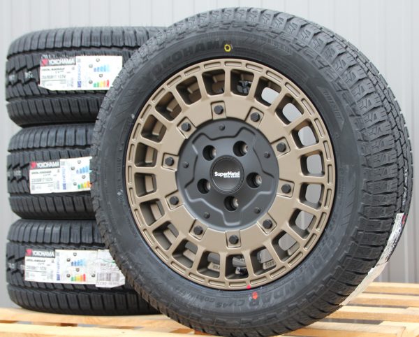 17 Zoll Räder Alufelgen Supermetal Rig ultra matt bronze + Yokohama Allwetterreifen – Bild 3