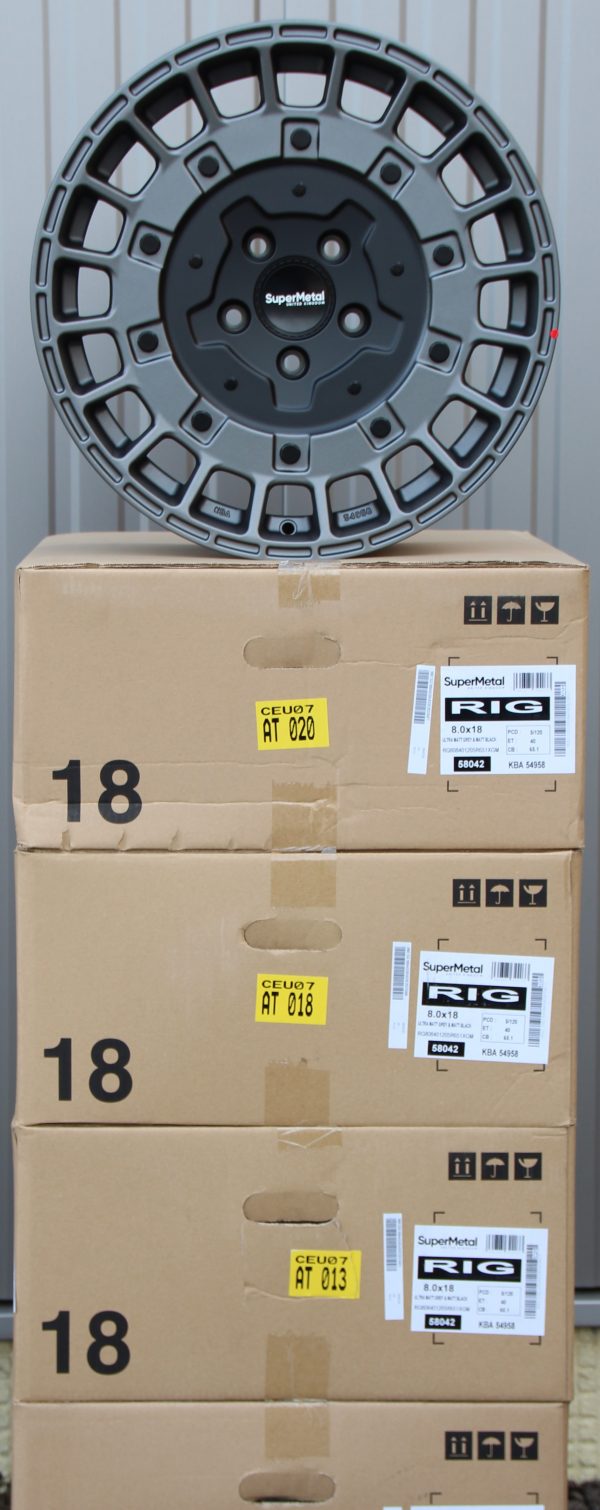 Alufelgen SuperMetal Rig 8x18 ET40 ultra matt grey – Bild 4