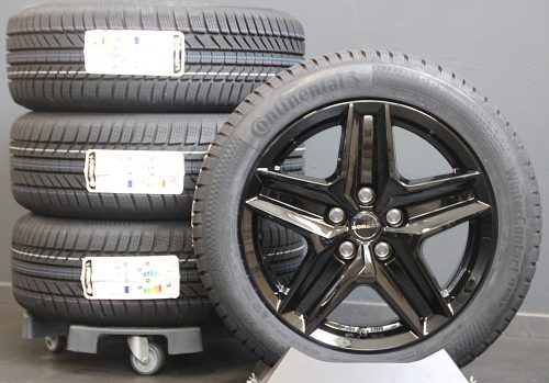 Räder Borbet CWZ 18 Zoll Alufelgen schwarz + 235/50 R18 101V Continental Winterreifen