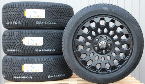 Räder MSW99 schwarz matt 18 Zoll Alufelgen + 235/50 R18 101V Pirelli Allwetterreifen