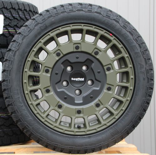18 Zoll Räder Alufelgen Supermetal Rig battle green matt + Hankook Allwetterreifen