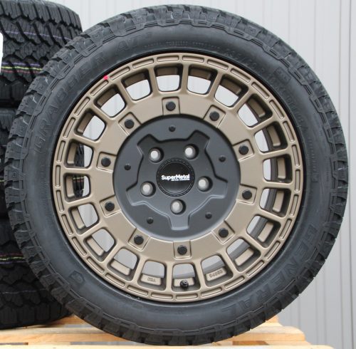 18 Zoll Räder Alufelgen Supermetal Rig ultra matt bronze + Hankook Allwetterreifen