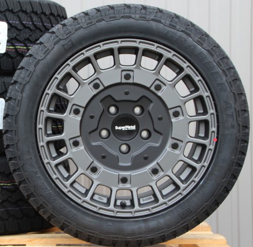 Satz Räder Alufelgen Supermetal Rig 18 Zoll ulta matt grey + Hankook Winterreifen