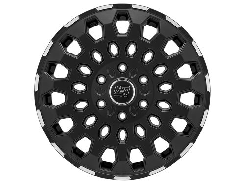 Satz Alufelgen 6-Loch MSW99 8x19 ET45 schwarz matt Lip polished