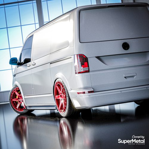 20 Zoll Räder Supermetal Charger Alufelgen Revolution Red + 275/35 R20 102Y Platin Sommerreifen